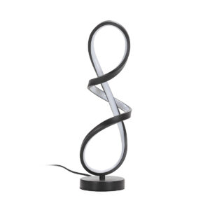 Lámpara de Sobremesa 18x18x36 Metal/Acrilico -- Negro Mate/Translúcido