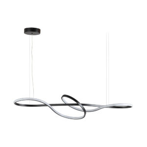 Lámpara de Techo 100x20x18/150 Metal/Acrilico -- Negro/Translúcido