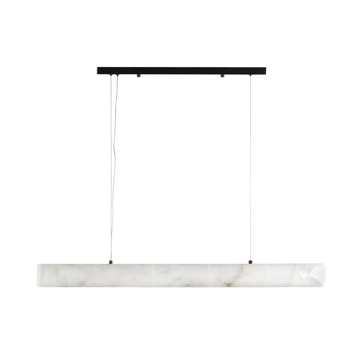 Lámpara de Techo 100x8x8 Alabastro/Metal -- Natural/Negro