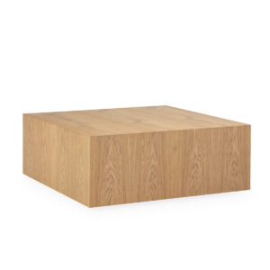 Mesa de Centro 100x100x40 Contrachapado de Roble -- Natural