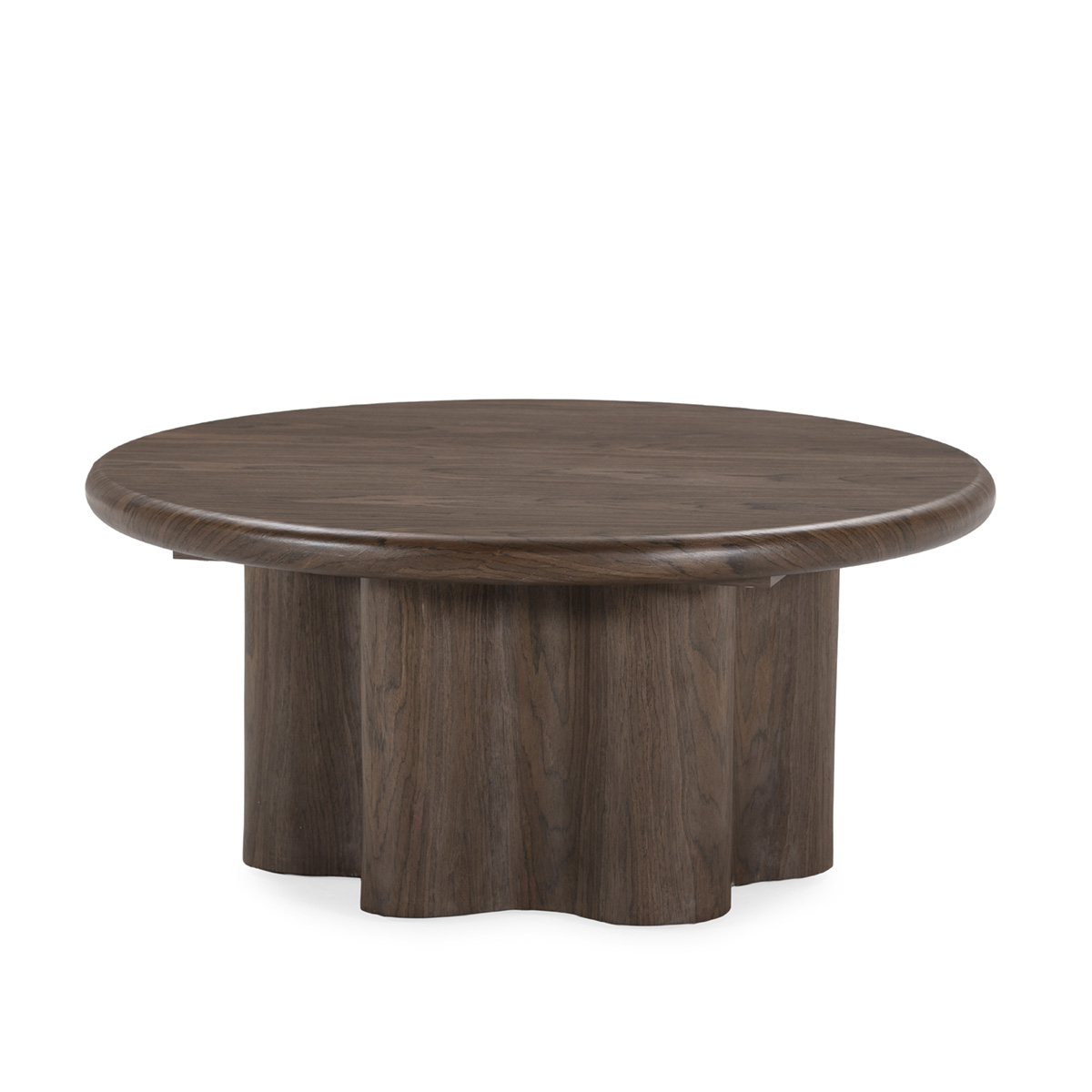 Mesa de Centro 80x80x35 DM/Chapa de Álamo -- Marrón Oscuro