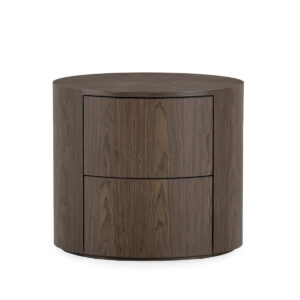 Mesita de Noche 56x41x50 DM/Chapa de Álamo -- Marrón Oscuro