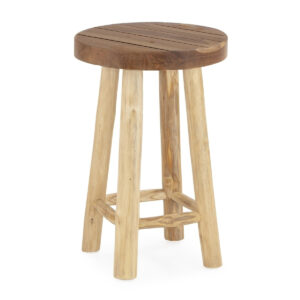Taburete 20x20x21 Madera de Teca -- Natural