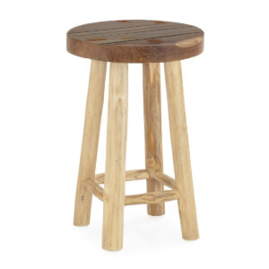 Taburete 30x30x46 Madera de Teca -- Natural