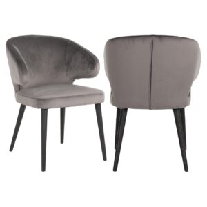 Silla de comedor Indigo terciopelo stone