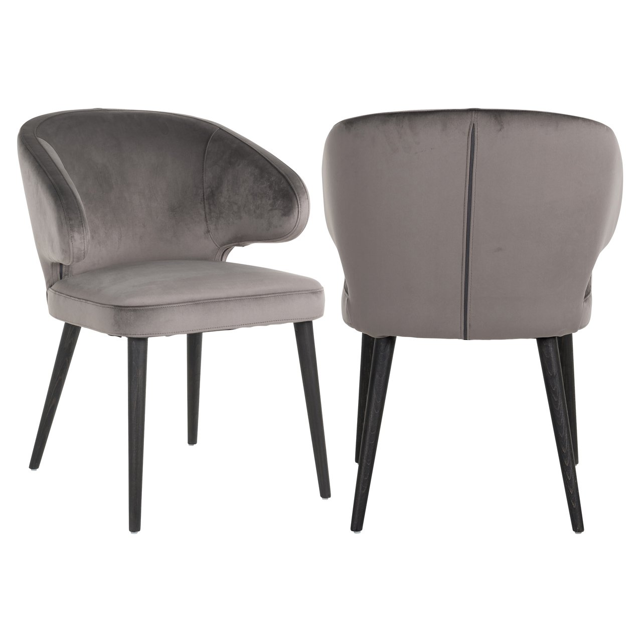 Silla de comedor Indigo terciopelo stone