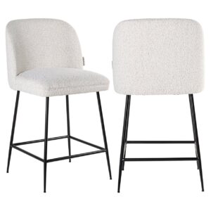 Counter stool Pullitzer white bouclé Counterstoel