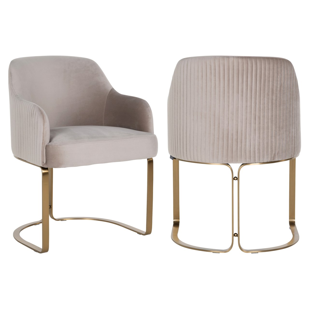 Silla Hadley terciopelo caqui