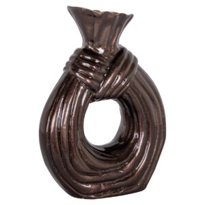 Jarrón Suen grande marrón oscuro
