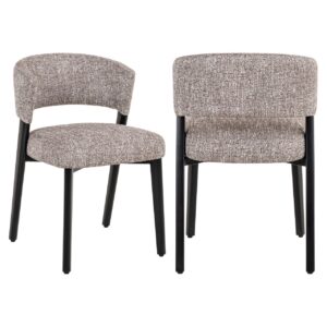 Silla de comedor Zeno tweed tierra