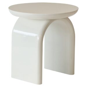 End table Merrick coconut milk Bijzettafel