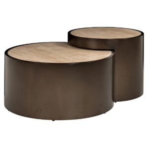 Mesa de café Ronson set de 2 (Beige)