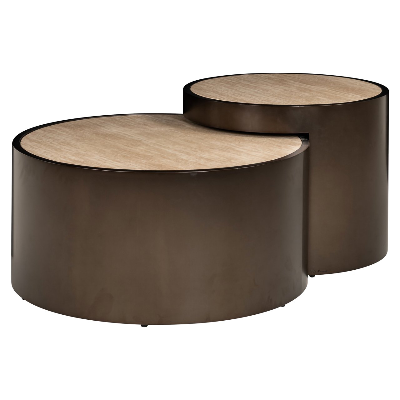 Mesa de café Ronson set de 2 (Beige)