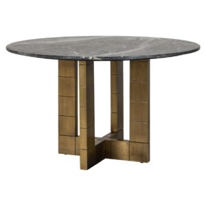 Mesa de comedor Collada negra/dorada 130Ø