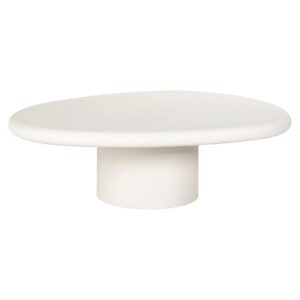 Mesa de café Bloomstone blanca 110x90