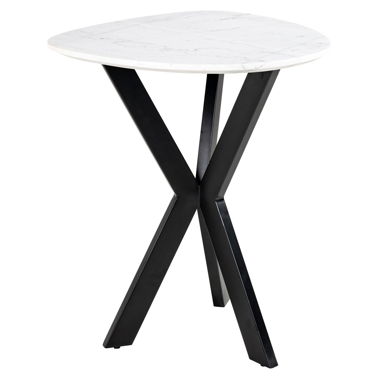 Mesa auxiliar Trocadero negro/blanco
