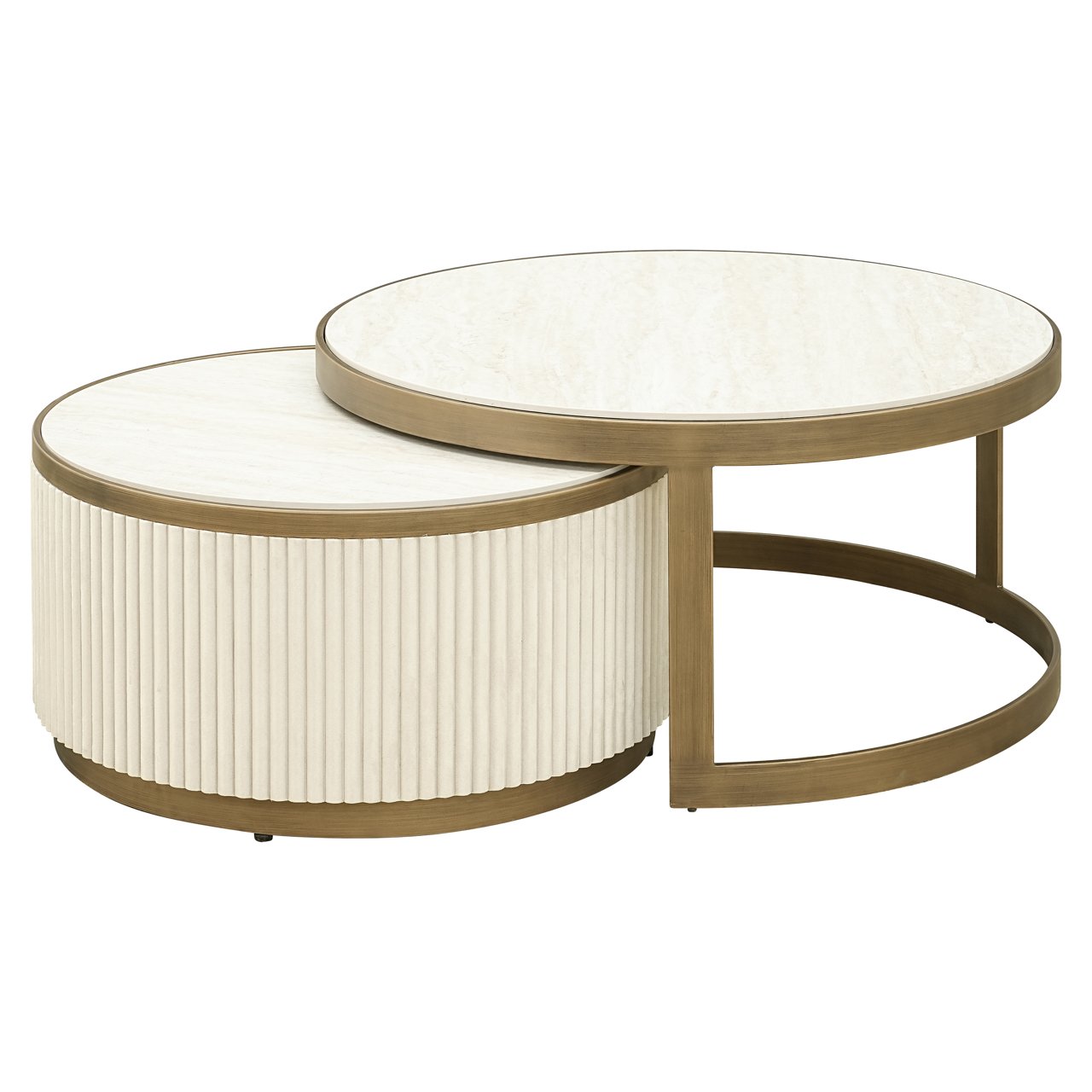 Mesa de café Tivoli set de 2 (Blanco)
