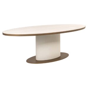 Mesa de comedor Tivoli ovalada blanca 230