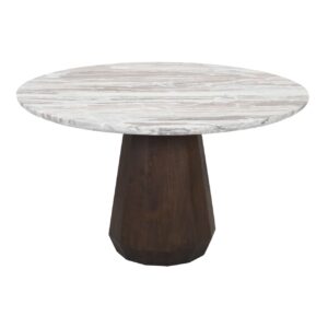 Mesa de comedor Oberoy 130Ø (Marrón)