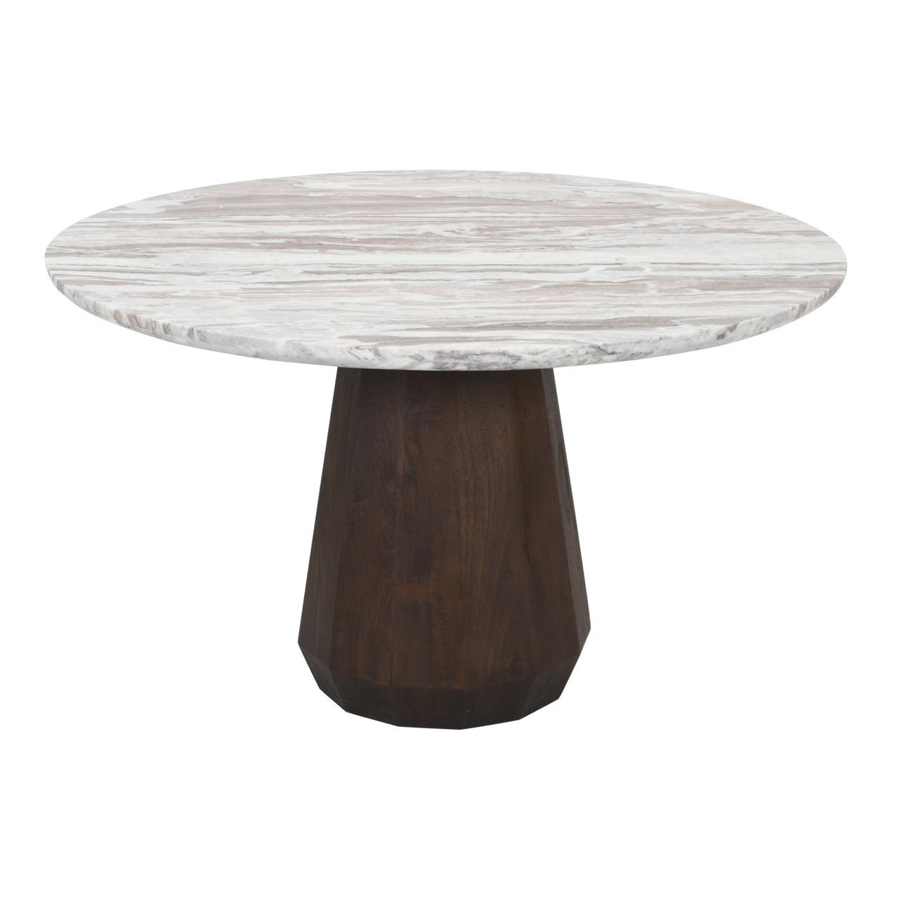 Mesa de comedor Oberoy 130Ø (Marrón)