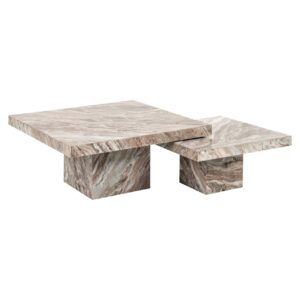 Coffee table Rashford Blush beige (Set of 2) Salontafel