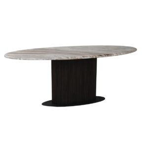 Mesa de comedor Rasford ovalada roble oscuro 200 cm