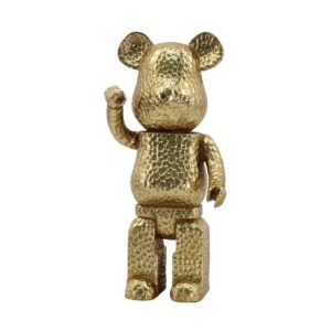 Objeto decorativo oso dorado