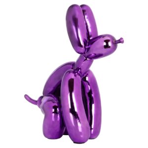 Decoración de arte perro morado