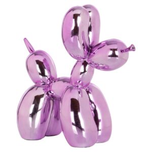 Decoración de arte Perro rosa