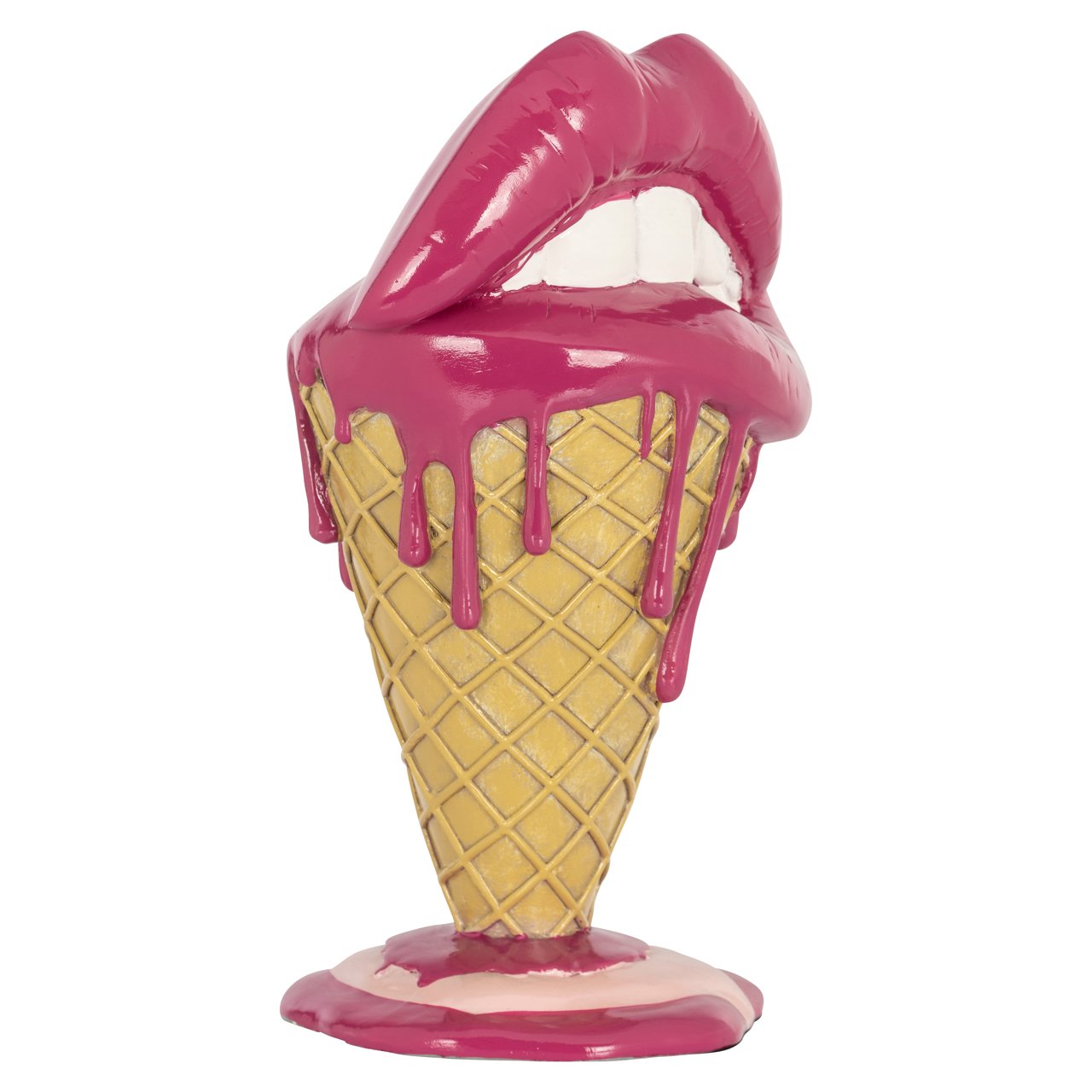 Objeto decorativo labios rosa