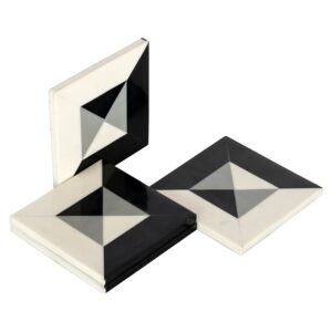 Posavasos Louel negro/blanco