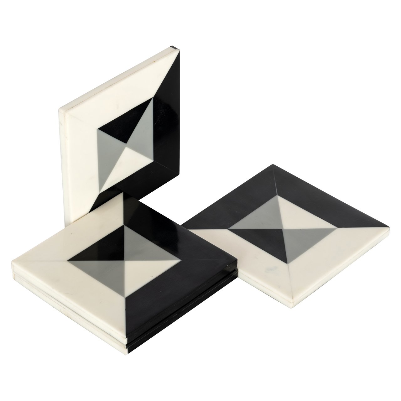 Posavasos Louel negro/blanco