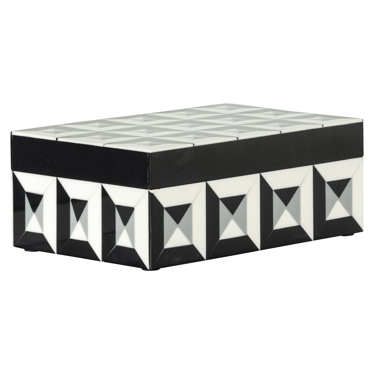 Caja de joyas Licia (Negro/blanco)
