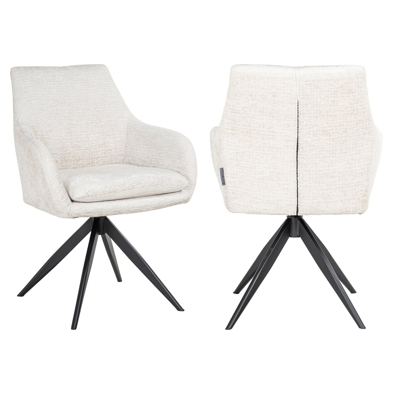 Silla giratoria Lisonne crema