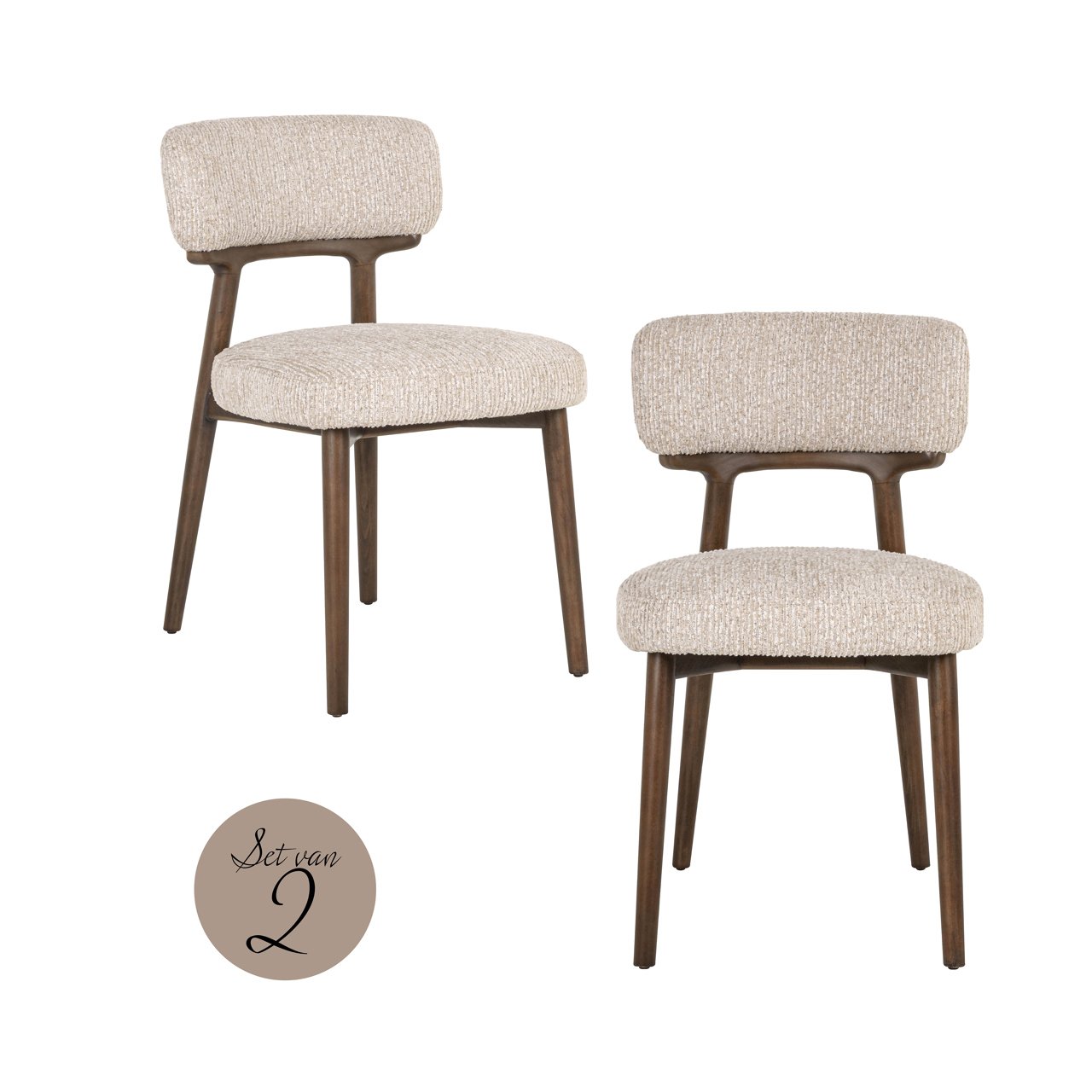 Silla de comedor Basker natural (Set de 2)