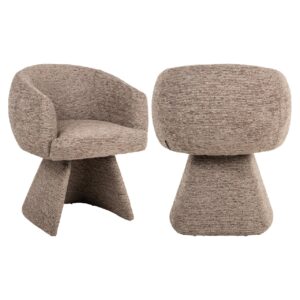 Silla de comedor Quiriro mocca giratoria