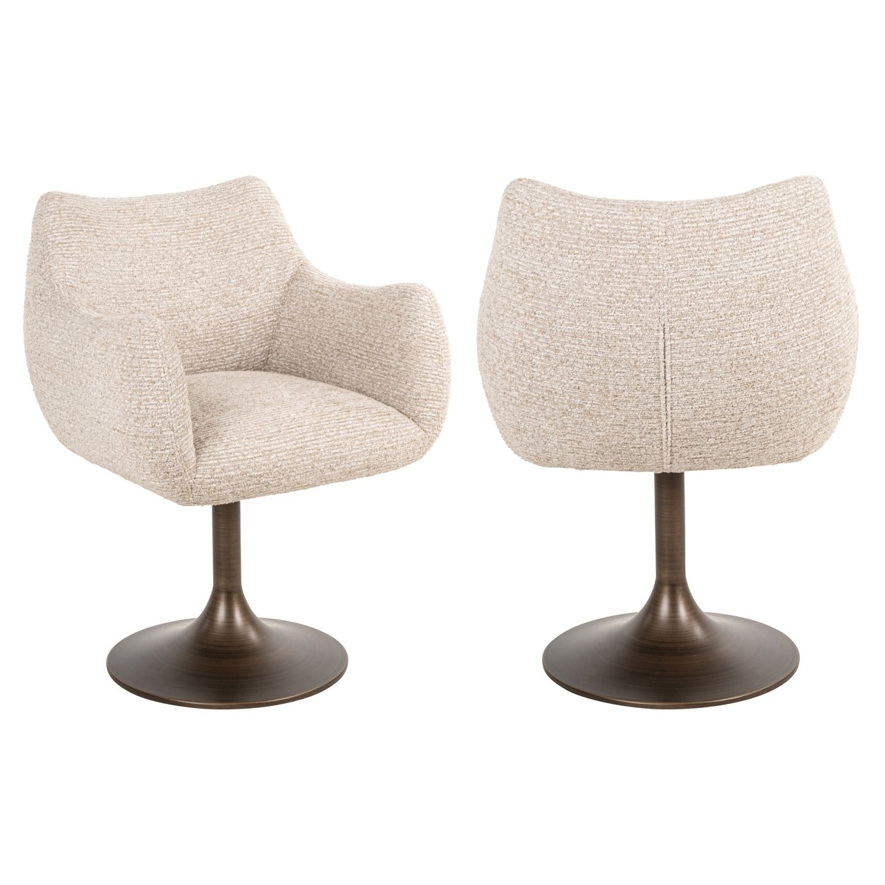 Dining chair Aldo natural linear swivel Eetkamerstoel