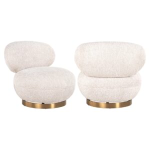 Sillón giratorio Jace crema