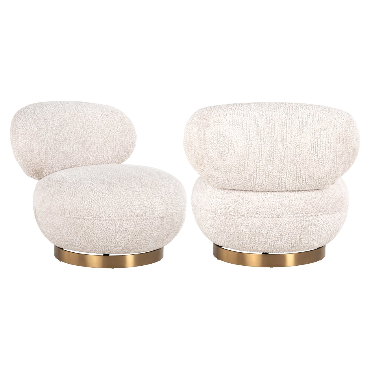 Sillón giratorio Jace crema