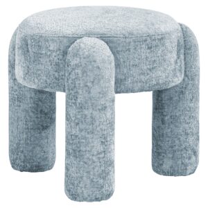 Pouffe Holly azul claro de chenilla