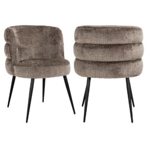 Silla Stella chenilla gris