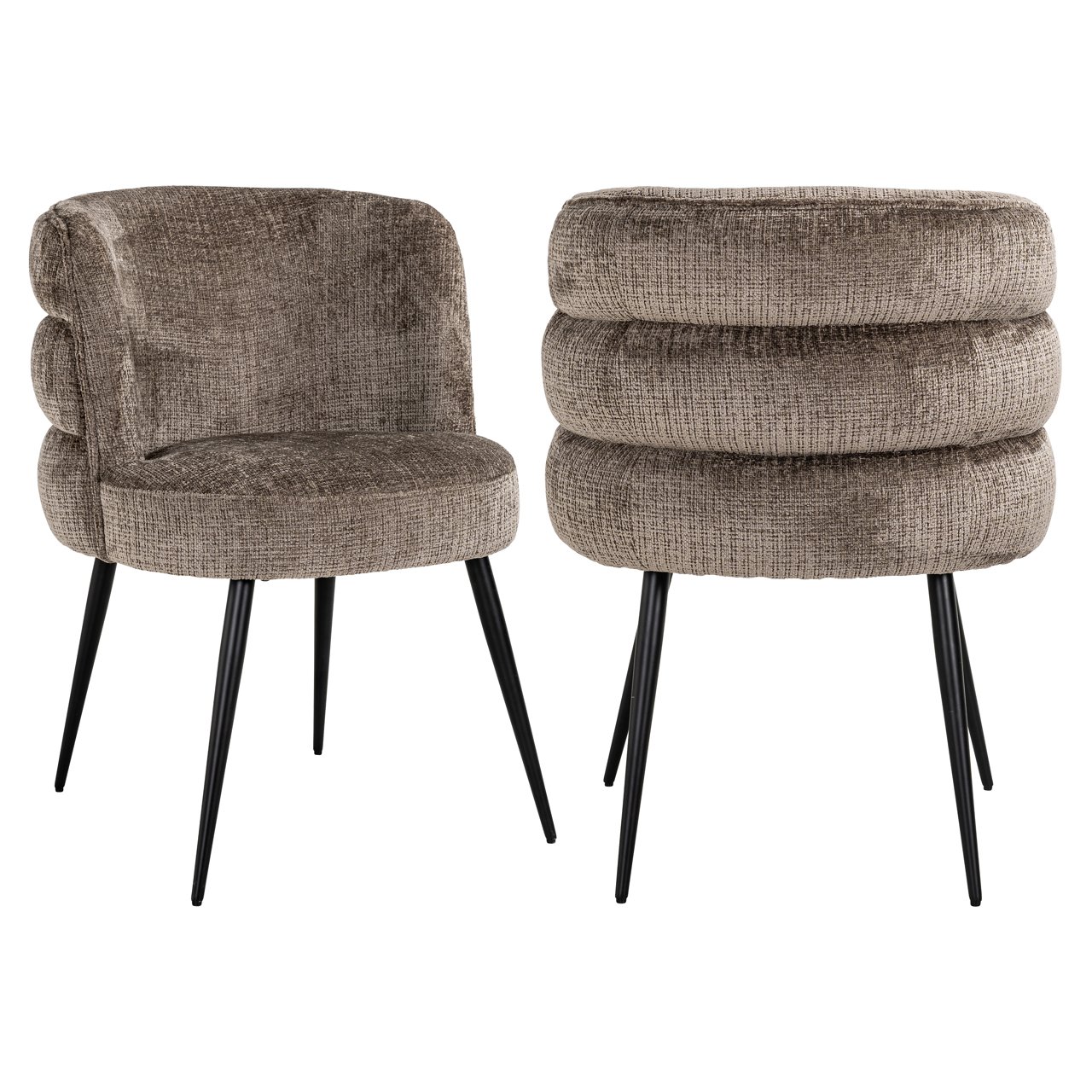 Silla Stella chenilla gris