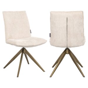 Silla giratoria Dakota chenilla beige