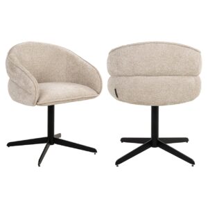 Silla giratoria Angelina unicornio crema