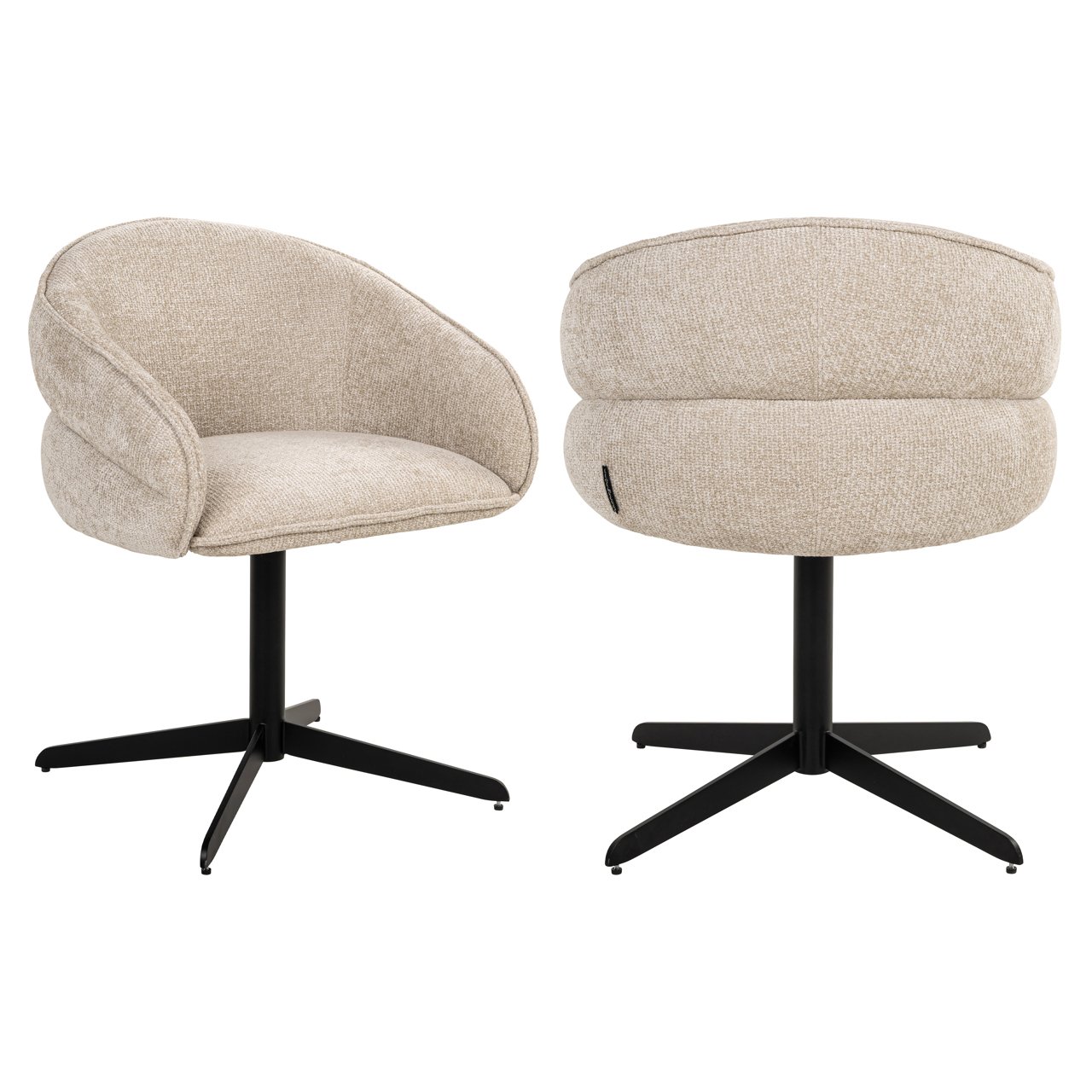 Silla giratoria Angelina unicornio crema