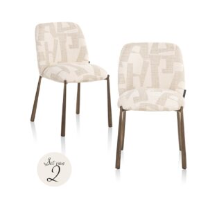 Silla Lana beige graffic