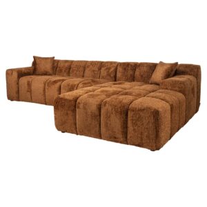 Sofá Cube 3 plazas + chaise longue derecha (Be Lovely 603 Canela)