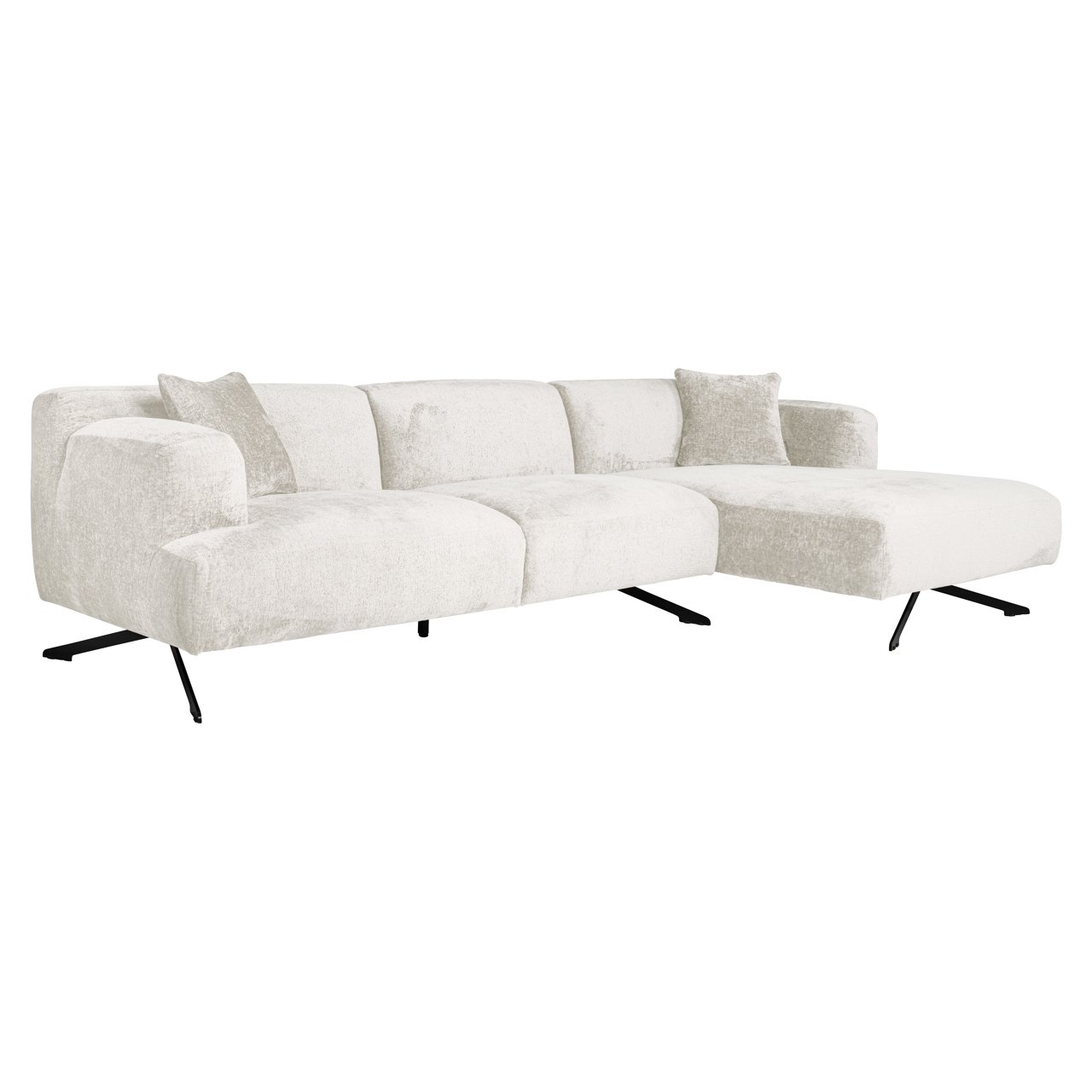 Sofá Donovan 3 plazas + chaise longue derecha (Fusion crema 02)