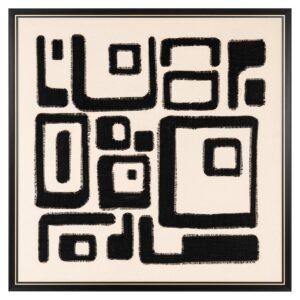 Arte de pared Shanita (Negro/blanco)