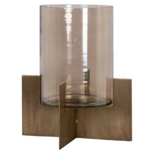 Lámpara Hurricane Resa dorada grande